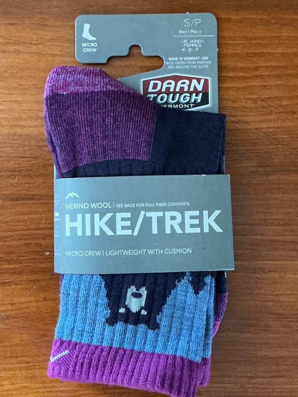 Darn Tough Hike Trek Micro Crew Socks Lightweight Hiking Bears